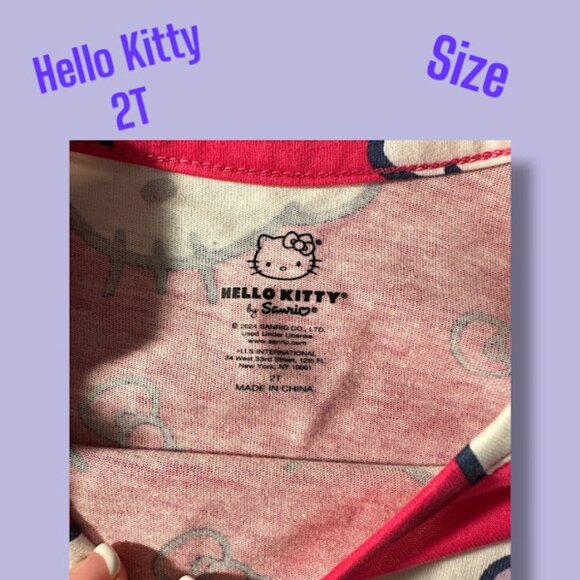 {Kid's} NWT Hello Kitty Dress~ 2T~ Hot Pink (C18) - Picture 4 of 4